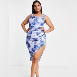 Asos midi dress with a slit